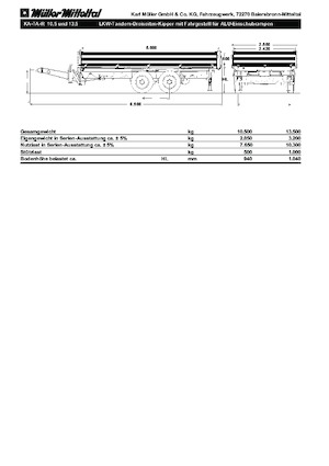Sklápěcí přívěsy Müller Mitteltal KA-TA-R 10,5