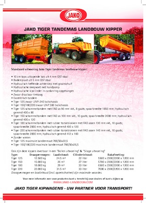 Sklápěcí přívěsy Jako Tiger 220