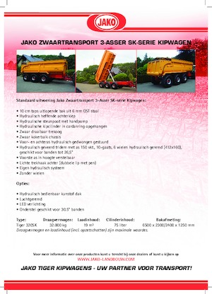 Sklápěcí přívěsy Jako Tiger 320SK