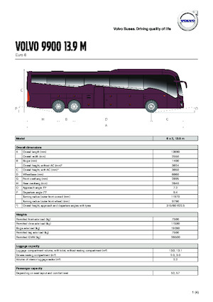Dálkové autobusy Volvo Buses 9900 13.9