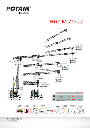 Věžové trolejové autojeřáby se spodní otočí Potain Hup M 28-22