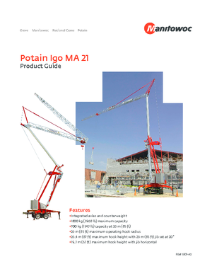 Věžové trolejové jeřáby se spodní otočí Potain IGO MA 21