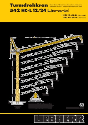 Věžové výkyvné jeřáby s horní otočí Liebherr 542 HC-L 12/24 Litronic
