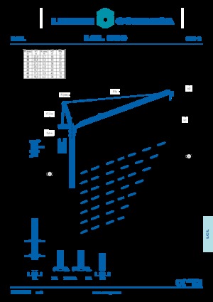 Věžové výkyvné jeřáby s horní otočí Comansa LCL 500