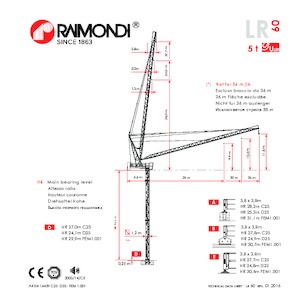 Věžové výkyvné jeřáby s horní otočí Raimondi LR60