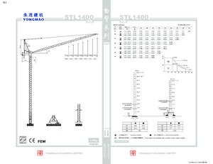 Věžové výkyvné jeřáby s horní otočí Yongmao STL1400
