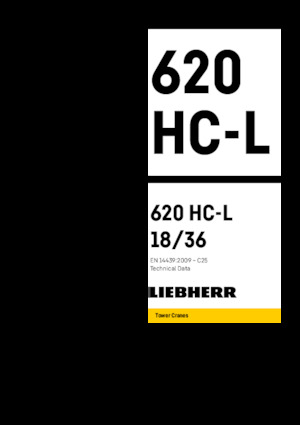 Věžové výkyvné jeřáby s horní otočí Liebherr 620 HC-L 18/36