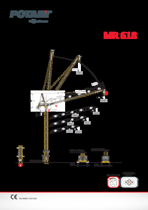 Věžové výkyvné jeřáby s horní otočí Potain MR 618