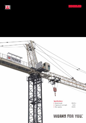 Věžové výkyvné jeřáby s horní otočí TEREX CRANES SK 415-20