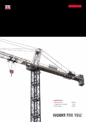 Věžové výkyvné jeřáby s horní otočí TEREX CRANES SK 575-32