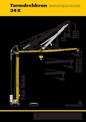Věžové trolejové jeřáby se spodní otočí Liebherr 34 K 