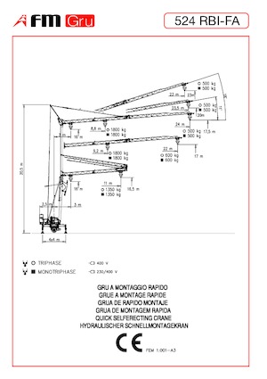 Věžové trolejové jeřáby se spodní otočí FM-Gru 524 RBI-FA