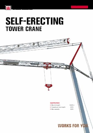 Věžové trolejové jeřáby se spodní otočí TEREX CRANES CBR 24 PLUS