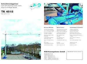 Věžové trolejové jeřáby se spodní otočí KSD TK 4515 (2,5m)