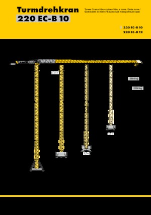 Věžové trolejové jeřáby s horní otočí Liebherr 220 EC-B 10