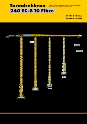 Věžové trolejové jeřáby s horní otočí Liebherr 240 EC-B 10 Fibre