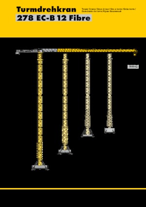 Věžové trolejové jeřáby s horní otočí Liebherr 278 EC-B 12 Fibre 