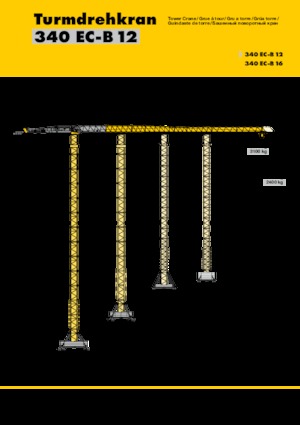 Věžové trolejové jeřáby s horní otočí Liebherr 340 EC-B 12