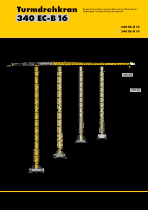 Věžové trolejové jeřáby s horní otočí Liebherr 340 EC-B 16