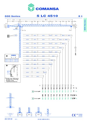 Věžové trolejové jeřáby s horní otočí Comansa 5LC4510