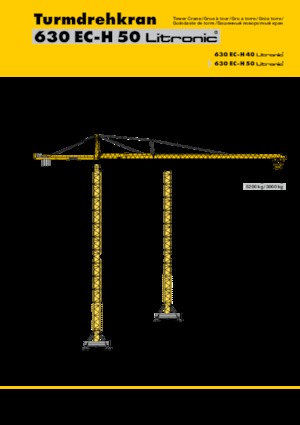 Věžové trolejové jeřáby s horní otočí Liebherr 630 EC-H 50 Litronic 