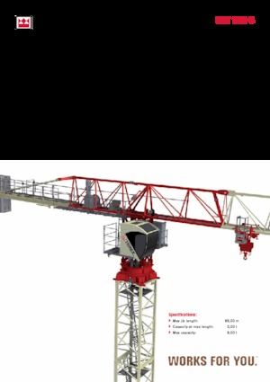 Věžové trolejové jeřáby s horní otočí Terex Comedil (Zeppelin) CTT 182-8