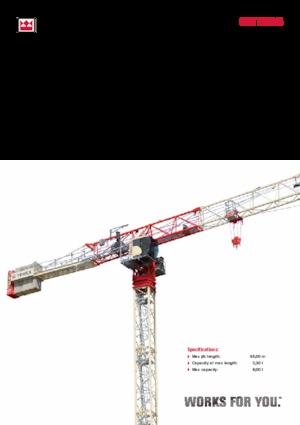 Věžové trolejové jeřáby s horní otočí Terex Comedil (Zeppelin) CTT 202-08