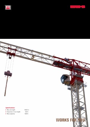 Věžové trolejové jeřáby s horní otočí Terex Comedil (Zeppelin) CTT 361-18