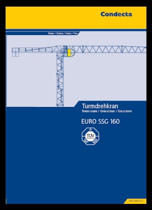 Věžové trolejové jeřáby s horní otočí Condecta EURO SSG 160