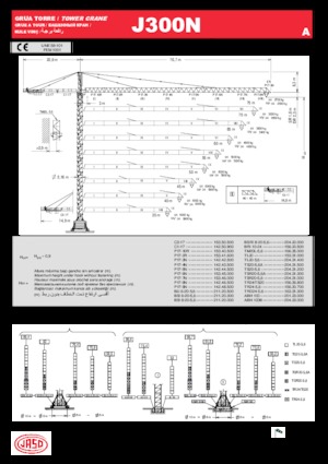 Věžové trolejové jeřáby s horní otočí Jaso J300N.A