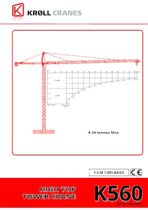 Věžové trolejové jeřáby s horní otočí Kroll K-560