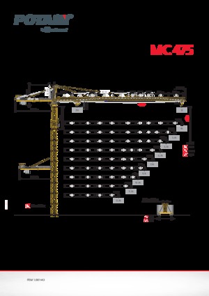 Věžové trolejové jeřáby s horní otočí Potain MC 475