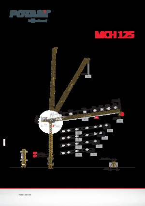 Věžové trolejové jeřáby s horní otočí Potain MCH 125