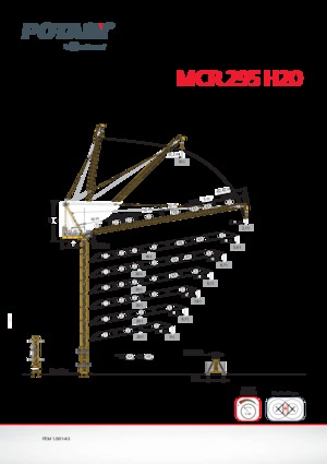 Věžové trolejové jeřáby s horní otočí Potain MCR 295 H20