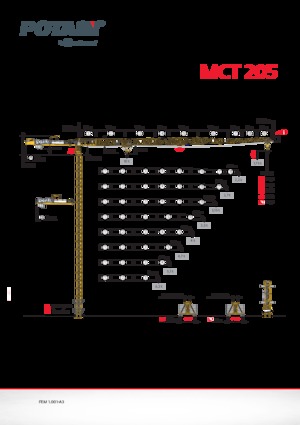 Věžové trolejové jeřáby s horní otočí Potain MCT 205