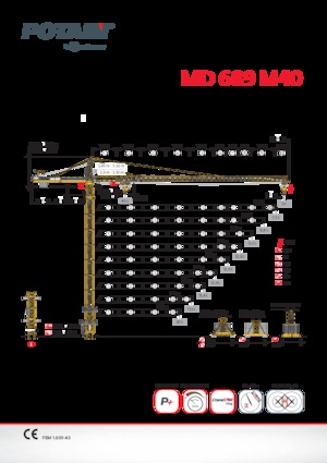 Věžové trolejové jeřáby s horní otočí Potain MD 689 M40