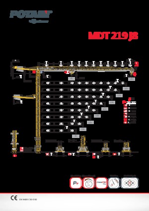 Věžové trolejové jeřáby s horní otočí Potain MDT 219 J8