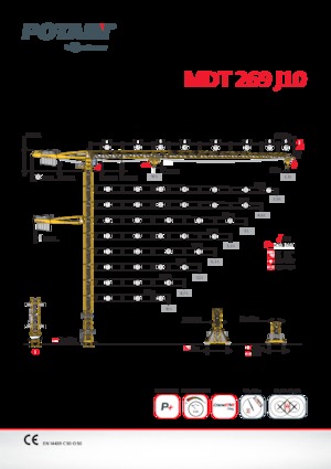Věžové trolejové jeřáby s horní otočí Potain MDT 269 J10