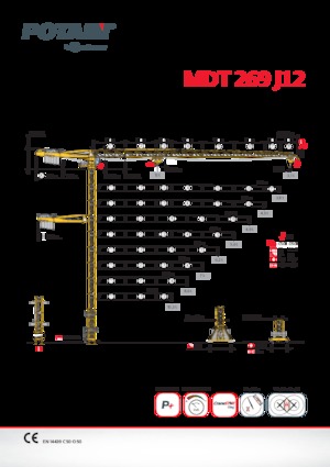 Věžové trolejové jeřáby s horní otočí Potain MDT 269 J12