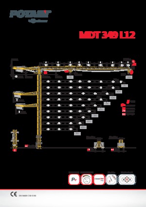 Věžové trolejové jeřáby s horní otočí Potain MDT 349 L 12