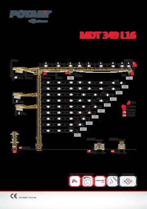 Věžové trolejové jeřáby s horní otočí Potain MDT 349 L 16
