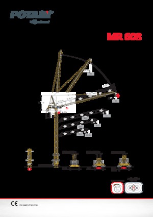 Věžové trolejové jeřáby s horní otočí Potain MR 608