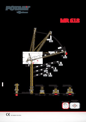Věžové trolejové jeřáby s horní otočí Potain MR 618