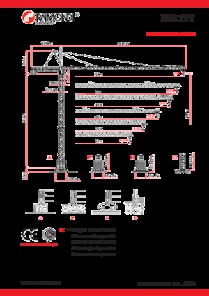 Věžové trolejové jeřáby s horní otočí Raimondi MR177