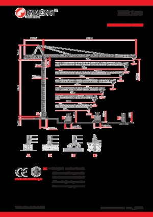 Věžové trolejové jeřáby s horní otočí Raimondi MR183