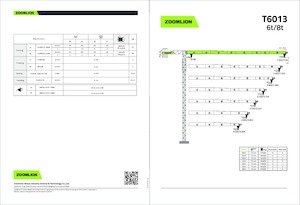 Věžové trolejové jeřáby s horní otočí Zoomlion T6013-8