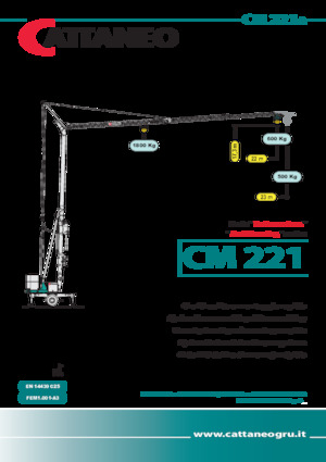 Věžové trolejové jeřáby se spodní otočí Cattaneo CM 221A