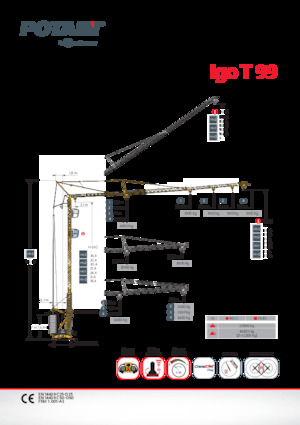 Věžové trolejové jeřáby se spodní otočí Potain Igo T 99