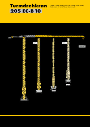 Věžové trolejové jeřáby s horní otočí Liebherr 205 EC-B 10