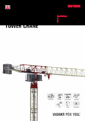 Věžové trolejové jeřáby s horní otočí TEREX CRANES CTT 172-8
